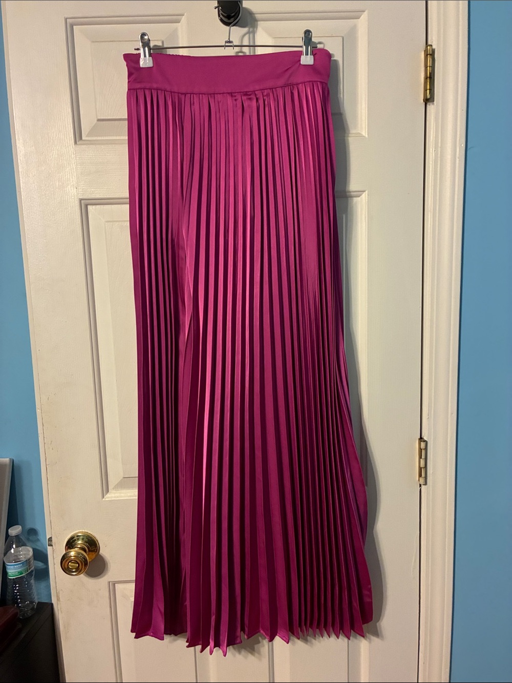 NWT STYLEWE Pleated Fuchsia Maxi Skirt